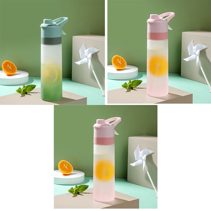 Spray Water Bottle for Girls Outdoor Sport Fitness Water Cup Large Capacity Spray Bottle Drinkware Travel Bottles Kitchen Gadgets