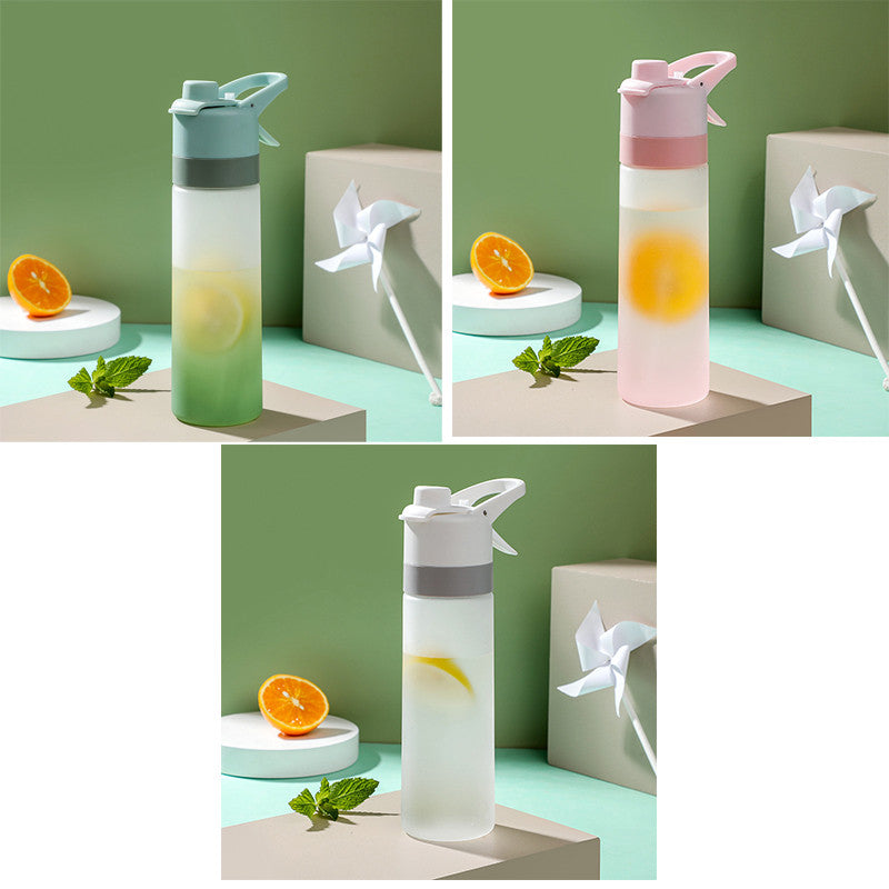 Spray Water Bottle for Girls Outdoor Sport Fitness Water Cup Large Capacity Spray Bottle Drinkware Travel Bottles Kitchen Gadgets