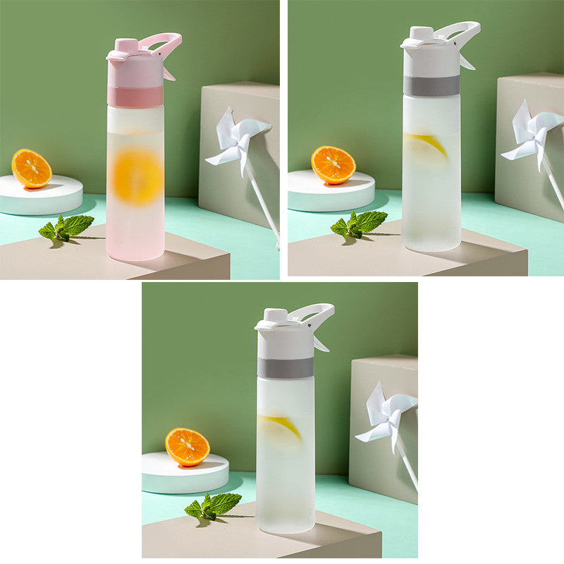 Spray Water Bottle for Girls Outdoor Sport Fitness Water Cup Large Capacity Spray Bottle Drinkware Travel Bottles Kitchen Gadgets